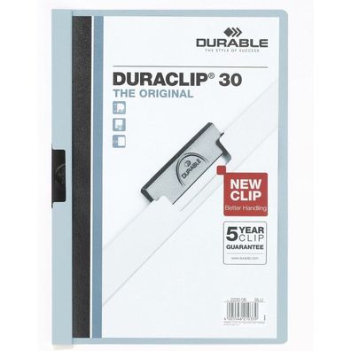 25 Durable Klemmhefter Duraclip hellblau