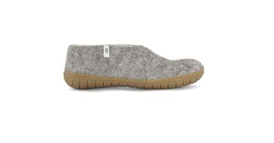 egos copenhagen Filz shoe classic rubber sole aus Schafwolle Natural Grey