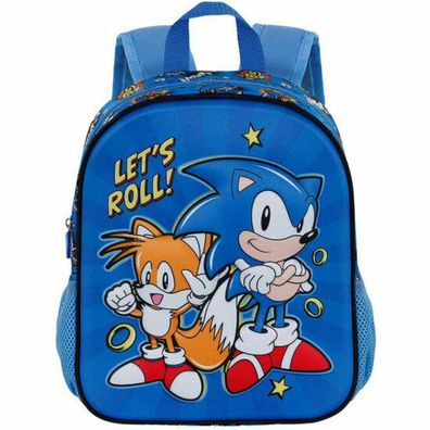 Sonic The Hedgehog Lets Roll 3D Rucksack 31cm