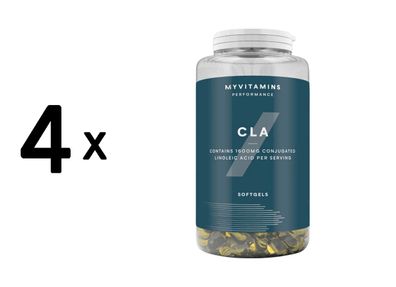 4 x Myprotein MyVitamins CLA 1000mg (180 softgels) Unflavored