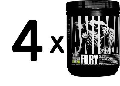 4 x Animal Fury, Green Apple - 330g