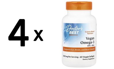 4 x Vegan Omega-3 - 60 veggie softgels