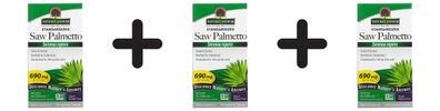 3 x Saw Palmetto Extract, Capsules - 120 vcaps