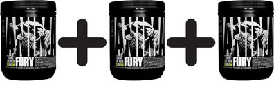 3 x Animal Fury, Green Apple - 330g