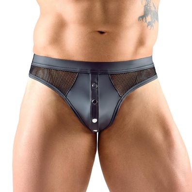 Herren String sexy Knöpfe Netz Unterwäsche Tanga matter Wetlook Unterhose "Noah"