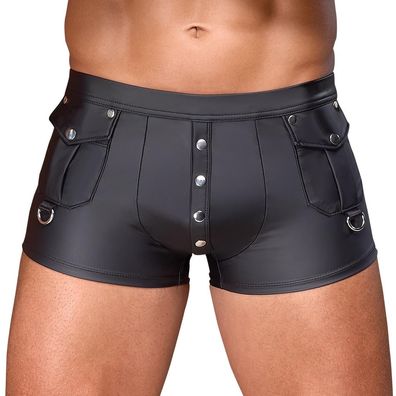 Sexy Herren Pants Taschen Dessous Erotik Knöpfe matter Wetlook Unterhose "Monty"