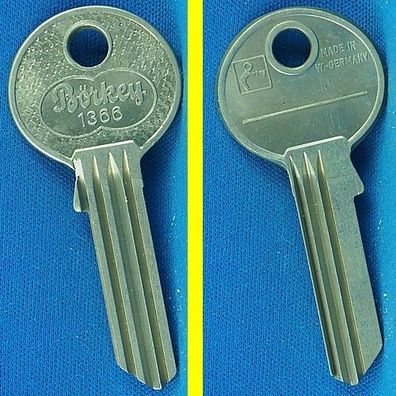 Schlüsselrohling Börkey 1366 Profil 1 - für verschiedene Elca, Evva / Profilzylinder