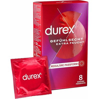 DUREX Gefühlsecht Extra Feucht 8 St. -New Design