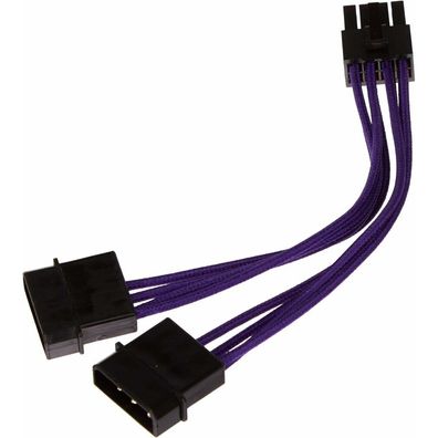 Power 8Pin EPS > 2x 4Pin (violett, Textilummantelung)