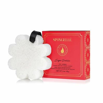 Spongelle Boxed White Flower Schwamm getränkt in Sugar Dahila Body Wash Seife