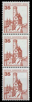 BERLIN DS BURGEN U. Schlösser Nr 673R postfrisch 3ER ST X90F3B2