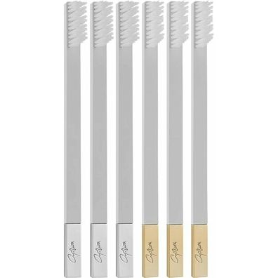 Apriori Slim Medium Zahnbürste Wei&#223; 6er-Pack Set