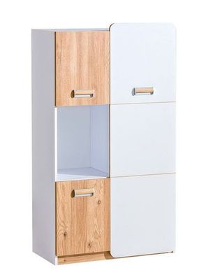 Kinderzimmer Schrank Lorento L5 - Briliant Weiß/ Nash Eiche