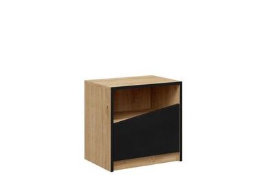 Nachttisch 50x50x36 Aston - 7 Nachtschrank rechts 50x50x36 ewige Eiche / schwarz