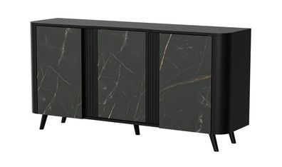 Sideboard Kommode Volare schwarz/schwarzer san sebastian