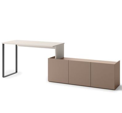 Schreibtisch mit Kommode SIGMA SG-10 Arbeitstisch 261 x 77 x 55 cm