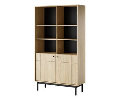 Regal Japandi R104 Bücherregal Linea Eiche