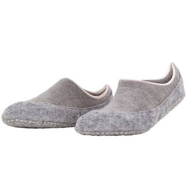 FALKE Cosyshoe - bequeme Haus-Slipper aus Wolle - Farbe: lightgrey Größe