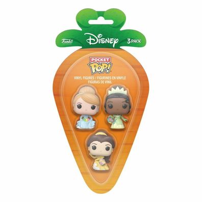 Disney Pocket POP! Vinyl Figuren 3er-Pack Disney Princess C/B/T 4 cm