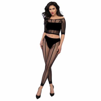 Chilirose - Cr 4647 Oberteil & Leggins Schwarz S/M