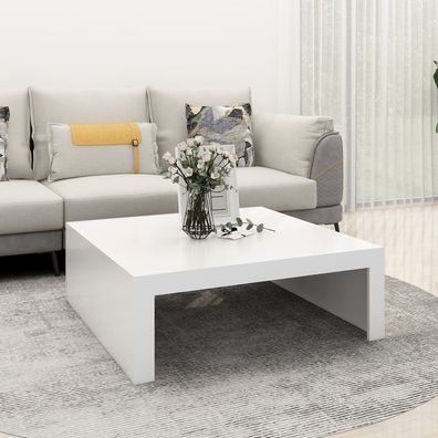 vidaXL Couchtisch Weiß 100x100x35 cm Holzwerkstoff