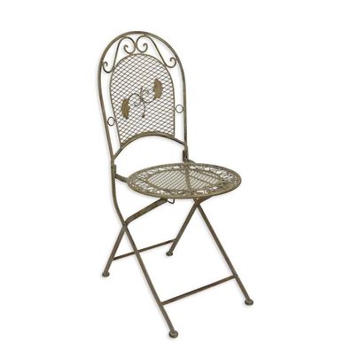 A Weathered LOOK IRON Folding CHAIR