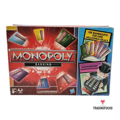 Monopoly Banking rote Ausgabe Brettspiel von Hasbro Parker Gesellschaftsspiel