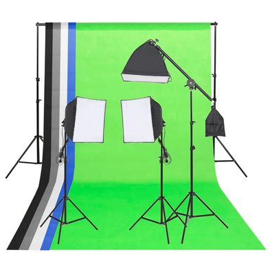 vidaXL Fotostudio-Beleuchtung Set mit Hintergründen und Reflektor