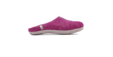 egos Filz Pantoffel Hausschuh slip on simple kids aus Schafwolle Cerise