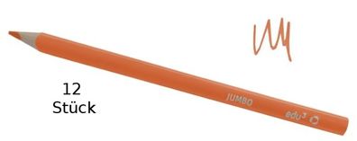 edu3 Jumbo Farbstifte Dreikant 12 Buntstifte orange