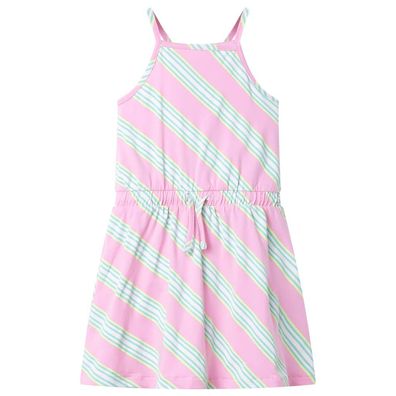 Kinderkleid mit Kordelzug Ärmellos Rosa 104