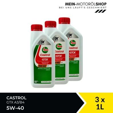 Castrol GTX 5W-40 A3/B4 3x1 Liter