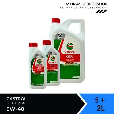 Castrol GTX 5W-40 A3/B4 5 + 2 Liter