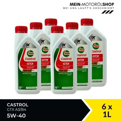 Castrol GTX 5W-40 A3/B4 6x1 Liter