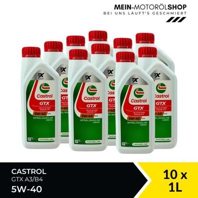 Castrol GTX 5W-40 A3/B4 10x1 Liter