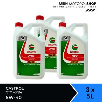 Castrol GTX 5W-40 A3/B4 3x5 Liter