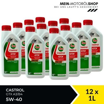 Castrol GTX 5W-40 A3/B4 12x1 Liter