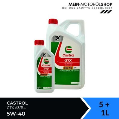 Castrol GTX 5W-40 A3/B4 5 + 1 Liter