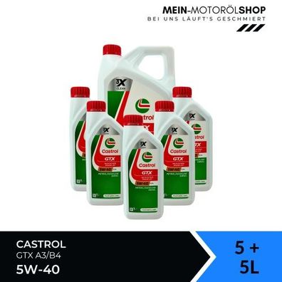 Castrol GTX 5W-40 A3/B4 5 + 5 Liter