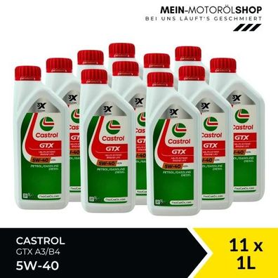 Castrol GTX 5W-40 A3/B4 11x1 Liter