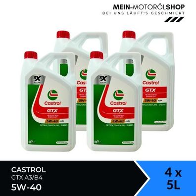 Castrol GTX 5W-40 A3/B4 4x5 Liter