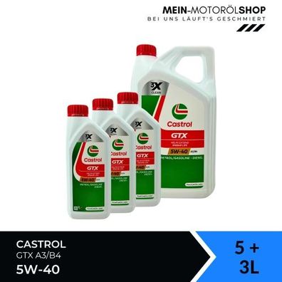 Castrol GTX 5W-40 A3/B4 5 + 3 Liter