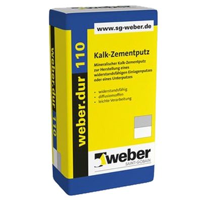 weber. dur 110 Kalk-Zementputz 1mm, naturgrau 30kg