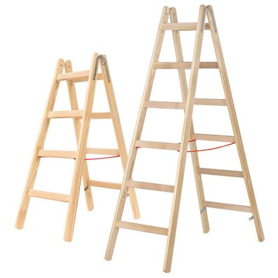 Hymer 71410 Holzleiter Sprossenstehleiter, beidseitig begehbar