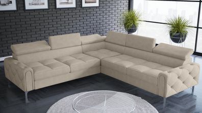 Design Sofa Couch Ecke Multifunktion Polsterung Wohnzimmer L Form Textil Neu