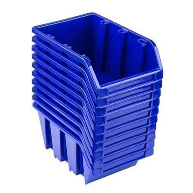 Set 10 x Stapelboxen NP6 blau Lagerboxen Sortierboxen