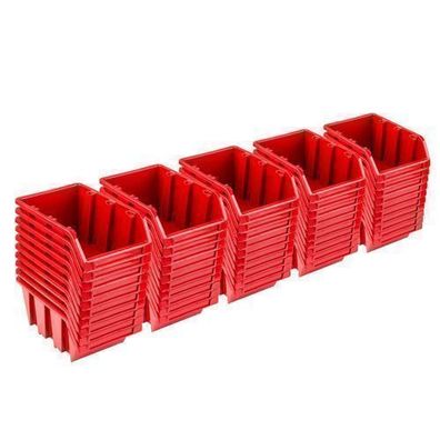 Set 50 x Stapelboxen NP6 rot Lagerboxen Sortierboxen