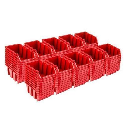 Set 100 x Stapelboxen NP6 rot Lagerboxen Sortierboxen