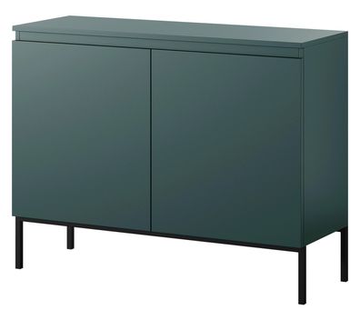 Selsey BEMMI - Highboard 2-térig, Dunkelgrén mit Metallbeinen, 100 cm breit