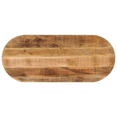 vidaXL Tischplatte 90x40x3,8 cm Oval Raues Massives Mangoholz